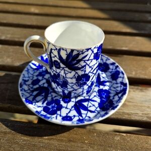 Coalport Bone China Cobalt Blue Teacup And Saucer Ad 1750